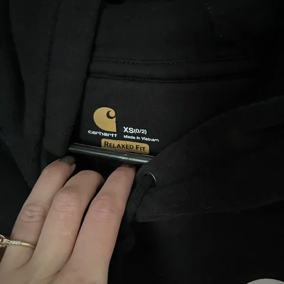 Carhartt Women’s Hoodie Black, size XS - Picture 2 of 2